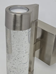 Ansel 11.3 in. Stainless Steel Modern Bubble Glass Integrated LED Outdoor