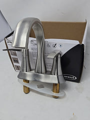 Jacuzzi 8" Widespread 2 Handle Bathroom Faucet w Drain Assembly Chrome Finish