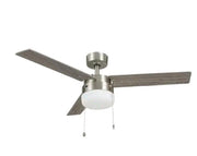 Montgomery II 44 in. Indoor Brushed Nickel Ceiling Fan with Light Kit
