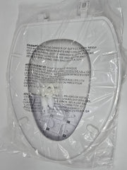 NEW CLOSED ELONGATED TOILET SEAT SLOW CLOSE WHITE N2316 GLACIER BAY OS577