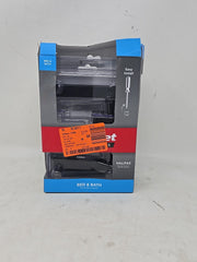 Kwikset Halifax Square Matte Black Privacy Bed/Bath Door Handle with Lock