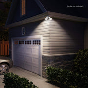 PAR 180° White Motion Sensing Security Light Wired Outdoor 2-Head
