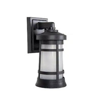 Harbor Breeze Perrin 1 -Light 12.75-in H Matte Black Hardwired Dark Sky Outdoor
