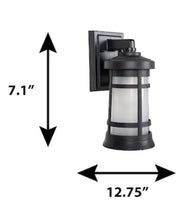 Harbor Breeze Perrin 1 -Light 12.75-in H Matte Black Hardwired Dark Sky Outdoor