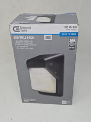 NEW Commercial Electric 200W Integrated LED Bronze Outdoor Wall Pack 1005954836