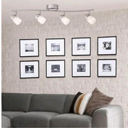 Hampton Bay EnviroLite 2.6 ft. LED 4-Light Track Lighting Kit in Brushed Nickel