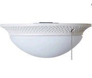 HARBOR BREEZE Tilghman 11-in 2 - Light White Wicker LED Ceiling Fan Light Kit