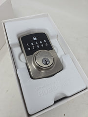 Defiant Square Satin Nickel Wi-Fi Electronic Deadbolt Smart Lock by Hubspace.NIB