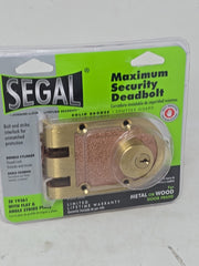 Prime-Line Segal SE 19361 Max Security Deadbolt Keyed Lock Bronze, Brushed Brass