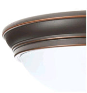 HAMPTON BAY Clifton 11 in. Oil Rubbed Bronze Selectable LED 3-CCT Flush Mount