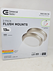 Commercial Electric 2-Pack Flush Mounts 13 inch LED Light