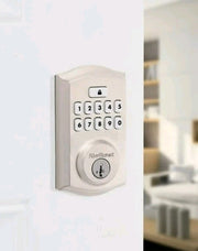 Kwikset Powerbolt 250 Satin Nickel Electronic Deadbolt Door Lock w/ 10-Button