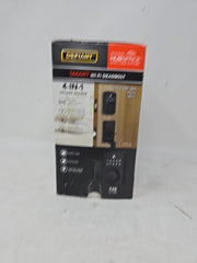 Defiant Square Compact Matte Black Electronic Single Cylinder Deadbolt Wi-Fi