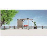 Pergola LINX Sunshade Kit Beige HDPE Thick Corner/Side Brackets 10 ft. x 10 ft.