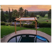 Pergola LINX Sunshade Kit Beige HDPE Thick Corner/Side Brackets 10 ft. x 10 ft.