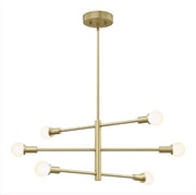Aristo 6-Light Dimmable 5 CCT Integrated LED Gold Modern Chandelier Light Fixtur