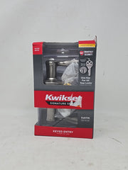 Kwikset Tustin Keyed Entry Door Handle With SmartKey Satin Nickel 97402-732 NIB