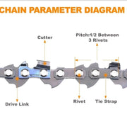SUNGATOR 3-Pack 18 Inch Chainsaw Chain SG-S62, 3/8" LP Pitch - .050" Gauge - ...