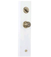 SCHLAGE Camelot Single Cylinder Handleset and Georgian Knob, Antique Brass