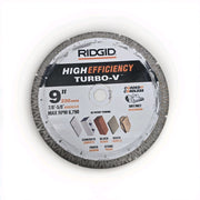 Ridgid Turbi-V Turbo Rim Diamond Blade 9" for Masonry High Efficiency Cutting