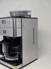 Kenmore Elite 12-Cup Programmable Burr Grinder Coffee Maker - Silver Elegance