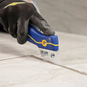 Professional Handheld Grout Saw with Non-slip, Rubber Grip and 2 Blades to Strip, Remove, and Clean Grout