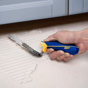 1/4 in. x 1/4 in. x 1/4 in. Comfort Grip Square-Notch Margin Flooring Trowel with Bucket Hook
