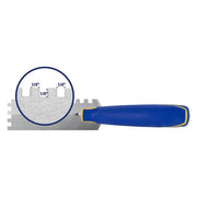 1/4 in. x 1/4 in. x 1/4 in. Comfort Grip Square-Notch Margin Flooring Trowel with Bucket Hook