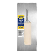 1/4 in. x 3/16 in. Traditional Carbon Steel V-Notch Flooring Trowel with Wood Handle