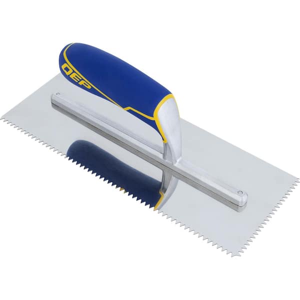 11 in. x 4-1/2 in. Stainless Steel Blade for Dry Wall, Mosaic, Engineered Wood and Cove Base V-Notched Flooring Trowel