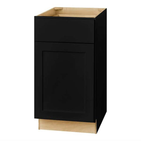 Avondale 18 in. W x 24 in. D x 34.5 in. H Ready to Assemble Plywood Shaker Base Kitchen Cabinet in Raven Black