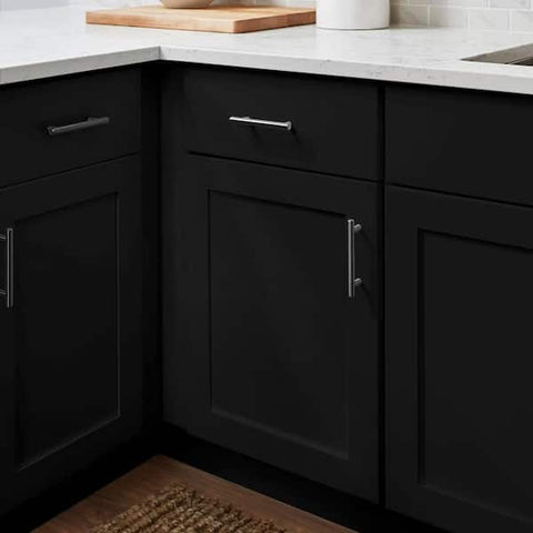 Avondale 18 in. W x 24 in. D x 34.5 in. H Ready to Assemble Plywood Shaker Base Kitchen Cabinet in Raven Black
