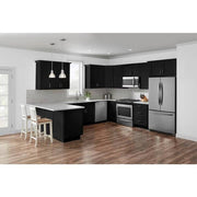 Avondale 36 in. W x 12 in. D x 42 in. H Ready to Assemble Plywood Shaker Wall Kitchen Cabinet in Raven Black
