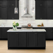 Avondale 36 in. W x 12 in. D x 42 in. H Ready to Assemble Plywood Shaker Wall Kitchen Cabinet in Raven Black