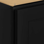 Avondale 36 in. W x 12 in. D x 42 in. H Ready to Assemble Plywood Shaker Wall Kitchen Cabinet in Raven Black
