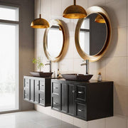 Donatello Artistic Rubywood Glass 18 in. L x 13 in. W x 4 in. H Rectangular Vessel Bathroom Sink