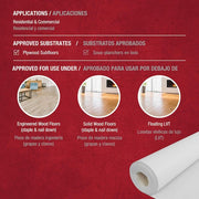 Silicone Moisture Barrier 200 sq ft 31.5 in.Wx76.25 ft. L x6 mil T Underlayment for LVP, Solid & Engineered Wood Floors