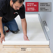 Silicone Moisture Barrier 200 sq ft 31.5 in.Wx76.25 ft. L x6 mil T Underlayment for LVP, Solid & Engineered Wood Floors