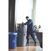 Brute 44 Gal. Grey Round Vented Trash Can  2 Pack
