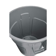 Brute 44 Gal. Grey Round Vented Trash Can  2 Pack