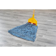 6 in. 24# Cotton Wet String Mop WITH Wave Brake 35 qt. Mop Bucket and Wringer Combo