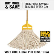 6 in. 24# Cotton Wet String Mop WITH Wave Brake 35 qt. Mop Bucket and Wringer Combo