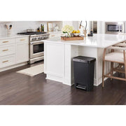 12.4G Premier Series III Step-On Trash Can with Stainless Steel Rim