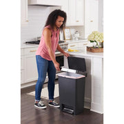 12.4G Premier Series III Step-On Trash Can with Stainless Steel Rim