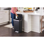12.4G Premier Series III Step-On Trash Can with Stainless Steel Rim