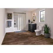 Rustic Brown Oak 3 Mil x 6 in. W x 36 in. L Peel and Stick Water Resistant Vinyl Tile Flooring (36 sq. ft.)
