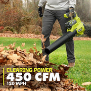 40V Cordless Battery 12 in. String Trimmer and 450 CFM 120 MPH Blower Combo Kit 2-Tools with 4.0 Ah Battery and Charger