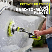 ONE+ 18V Cordless Telescoping Power Scrubber Kit with 2.0 Ah Battery and Charger