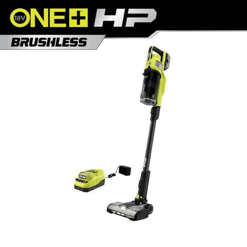 ONE+ HP 18V Brushless Cordless Pet Stick Vacuum Cleaner Kit with 4.0 Ah HIGH PERFORMANCE Battery and Charger