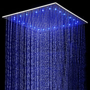 Chrome Ceiling-Mounted Rainfall Shower Head Two-Way Shower Faucet and Handle Sprayer Included